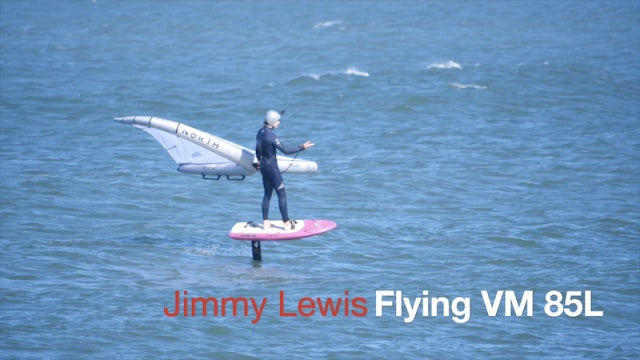 Gleiten TV testing the Flying VM 5.4 85L Wingfoil Board from Jimmy Lewis