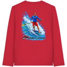 Load image into Gallery viewer, Jimmy Lewis Da Black'n Blue Noserider T-Shirt  - Organic Longsleeve T-Shirt
