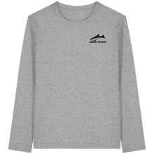 Load image into Gallery viewer, Jimmy Lewis Da Black'n Blue Noserider T-Shirt  - Organic Longsleeve T-Shirt
