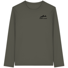 Load image into Gallery viewer, Jimmy Lewis Da Black'n Blue Noserider T-Shirt  - Organic Longsleeve T-Shirt
